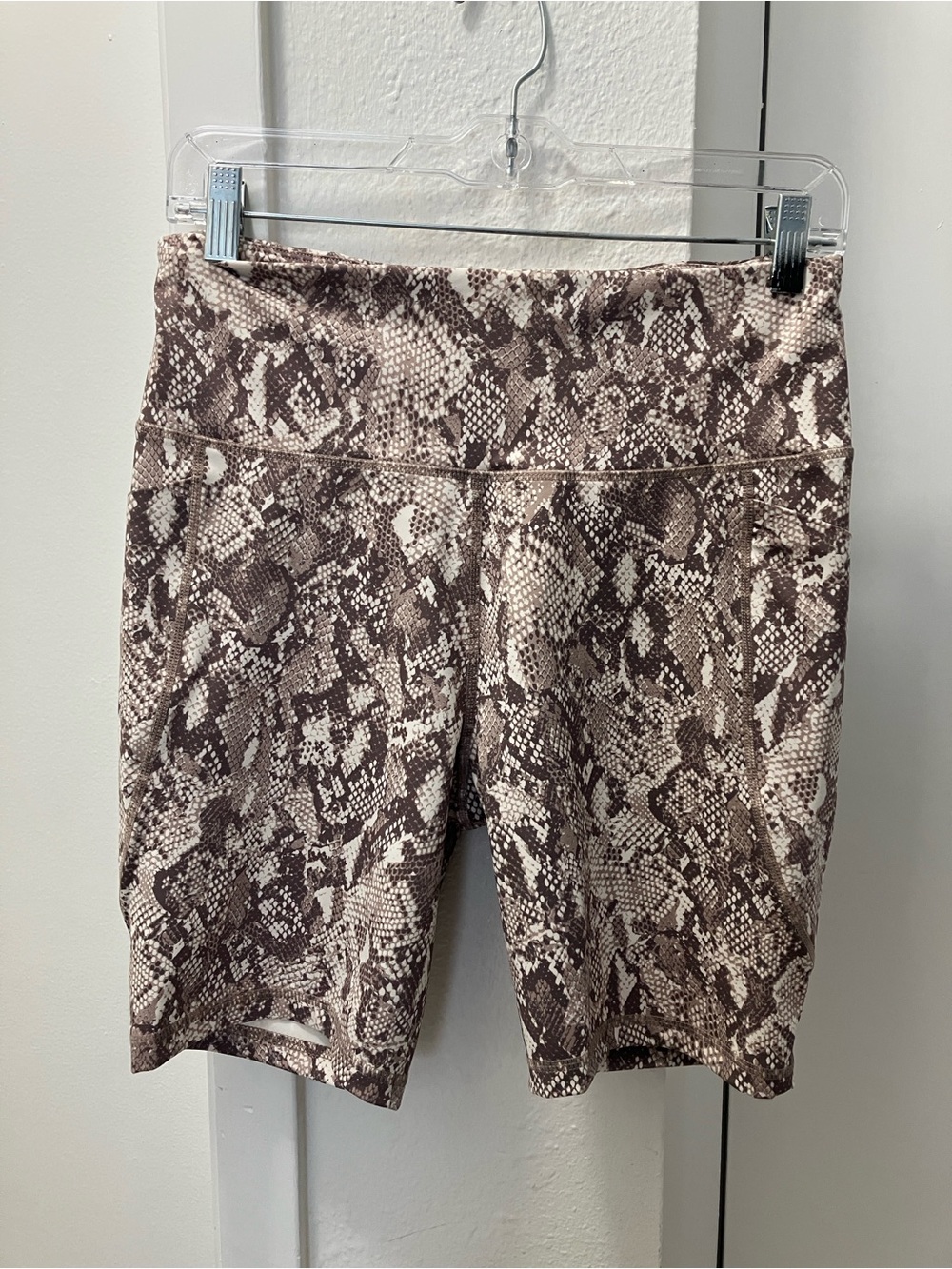 Ideology Women’s Snake Print Stretch Bike Shorts